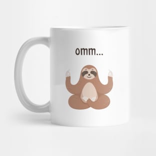 Cute sloth sitting lotus yoga pose. Funny sloth meditate Mug